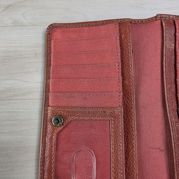Fossil Genuine Leather Women's Wallet Cards Cash Coins Pockets Brown Orange 2010 - Picture 9 of 15